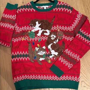 Festive Red Crewneck Sweater